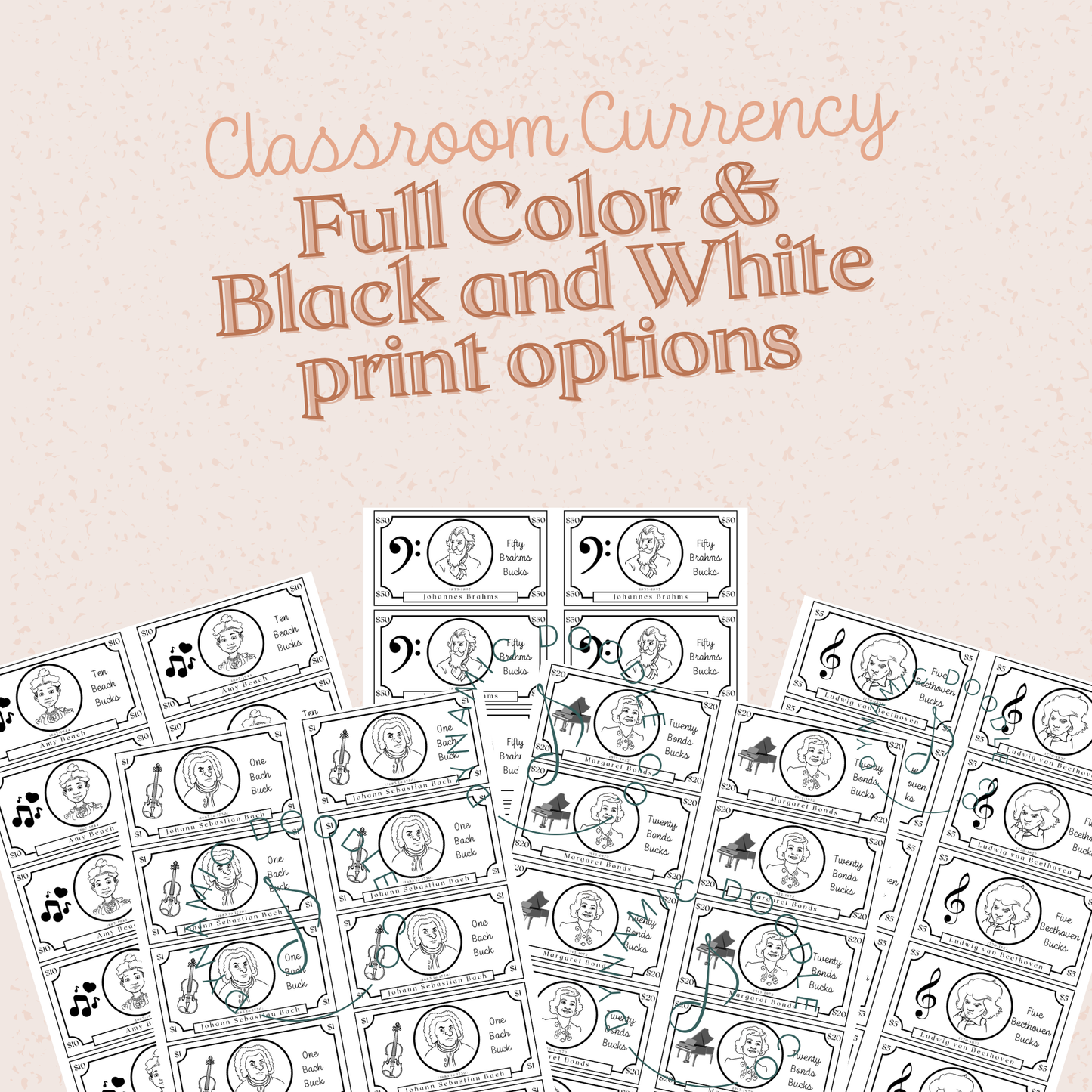 Classroom Currency- BACH Bucks