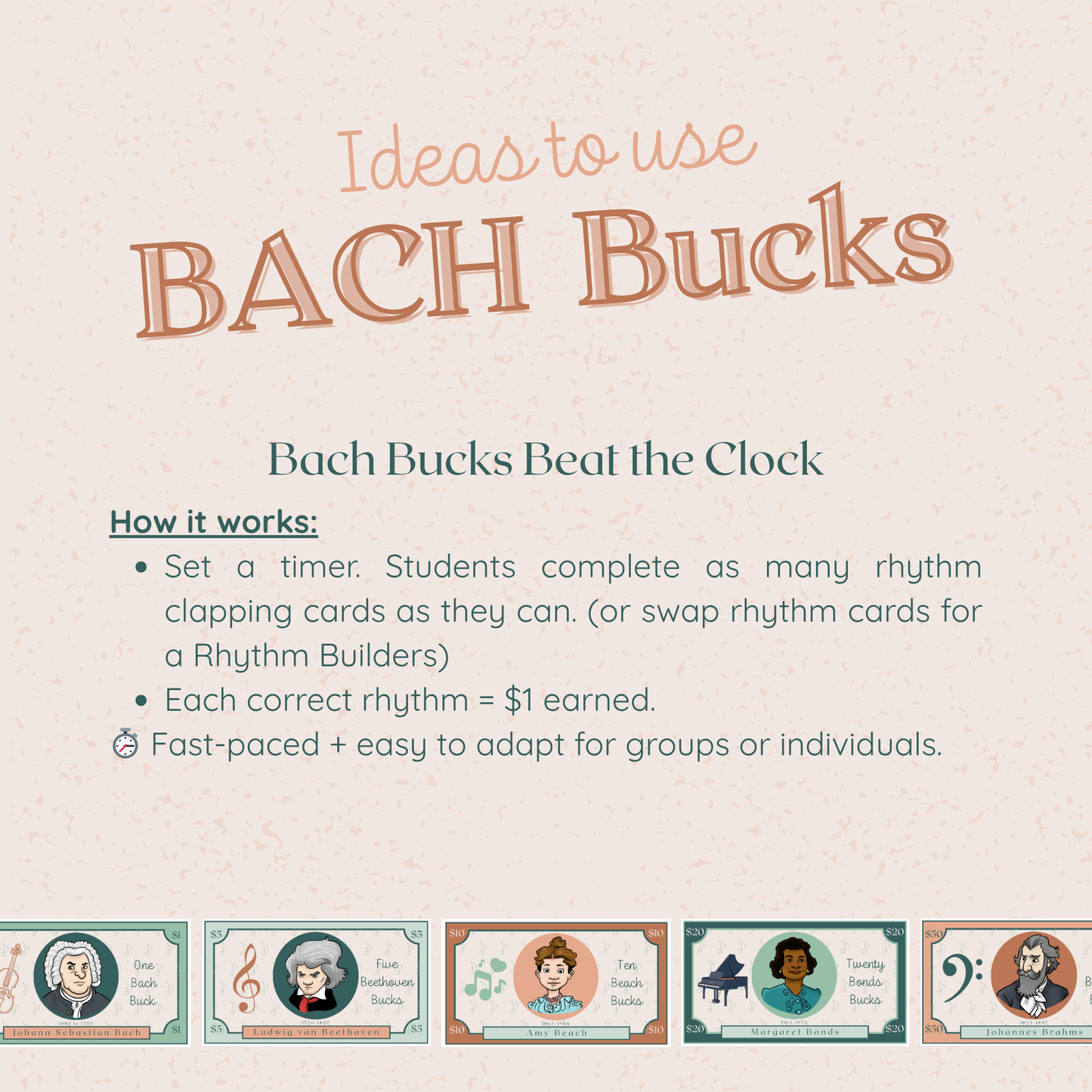 Classroom Currency- BACH Bucks