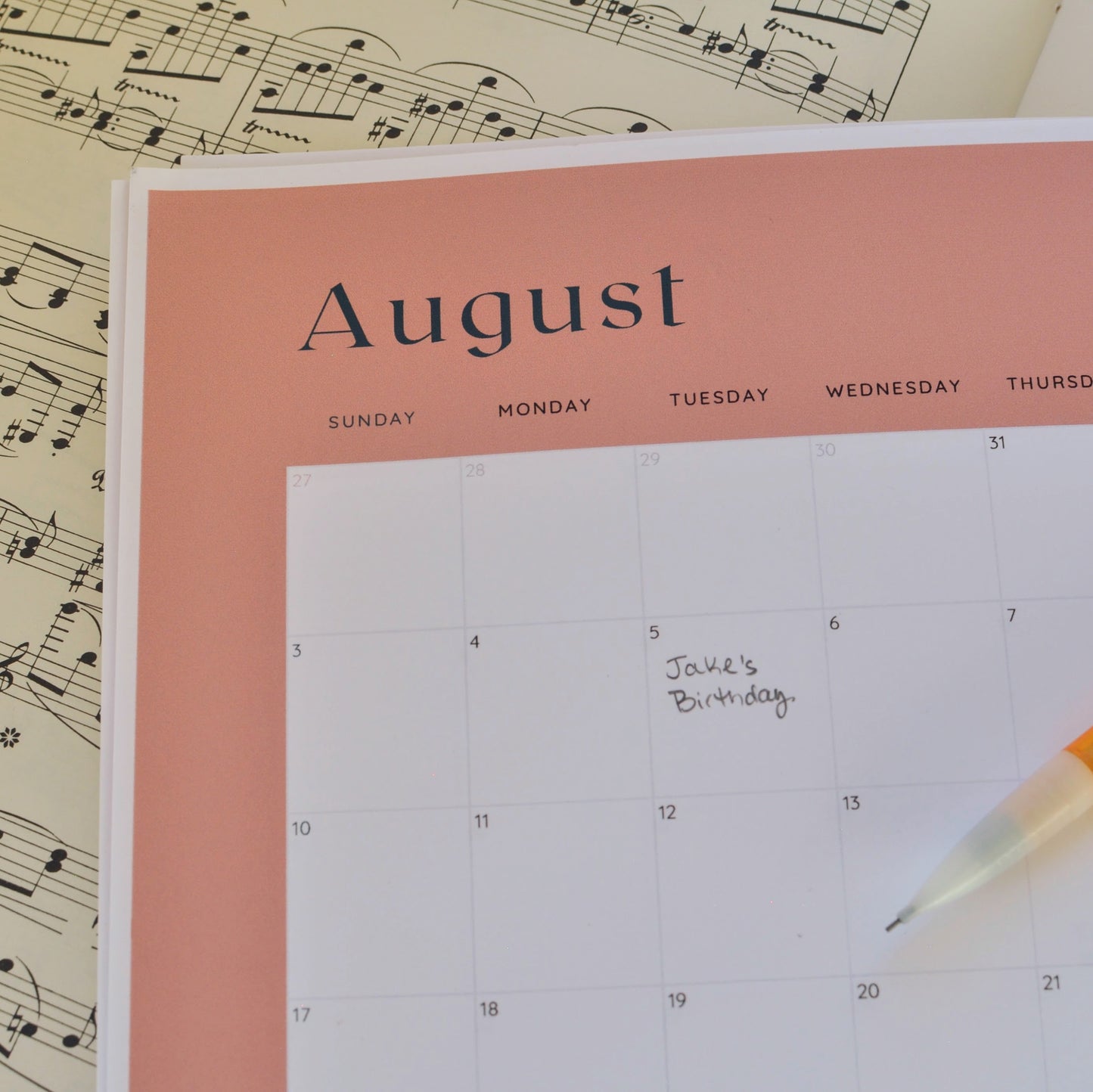 2026 Composer Calendar - Digital Download