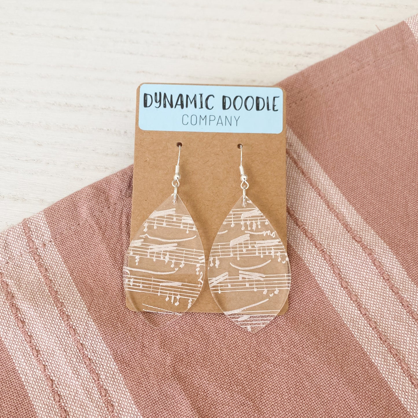 Sheet Music Acrylic Earrings