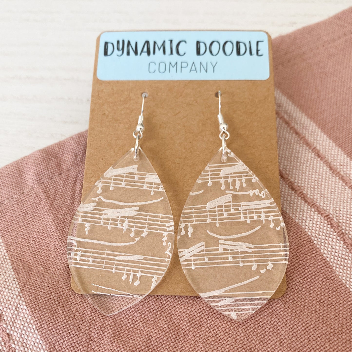 Sheet Music Acrylic Earrings
