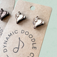 Music Heart Earring Studs