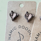 Music Heart Earring Studs