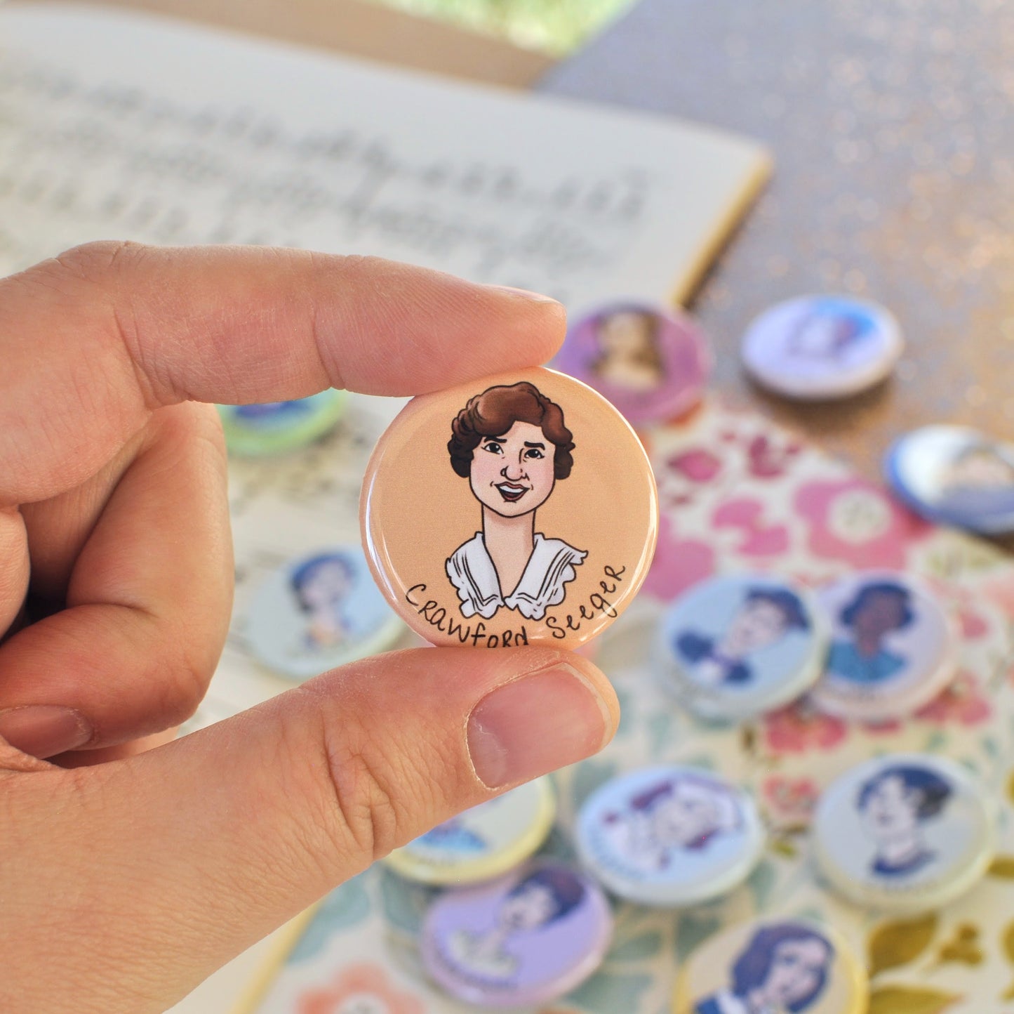 Women Composer Buttons - Set of 16