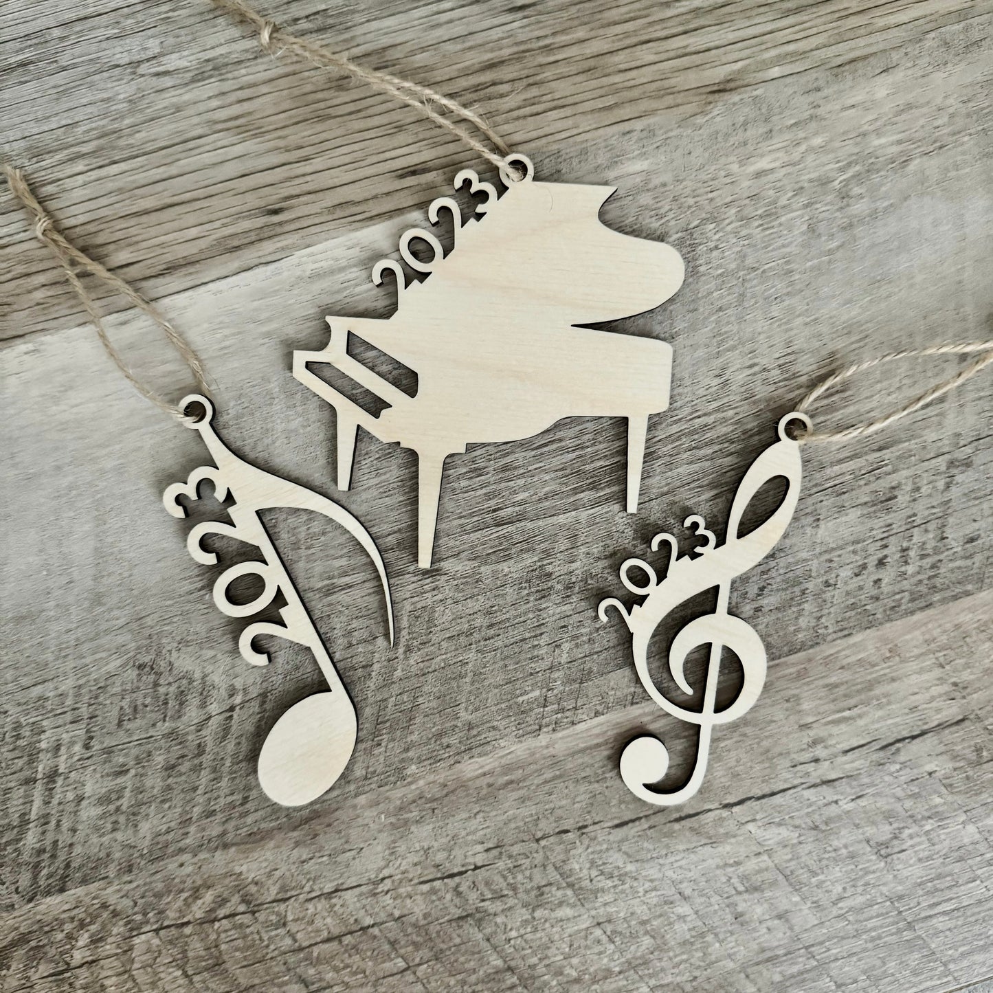 2023 Wooden Music Ornament