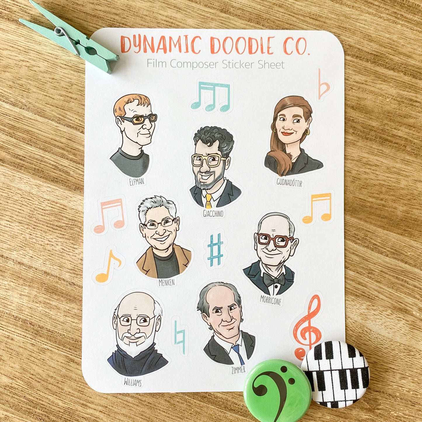 Composer Sticker Sheets