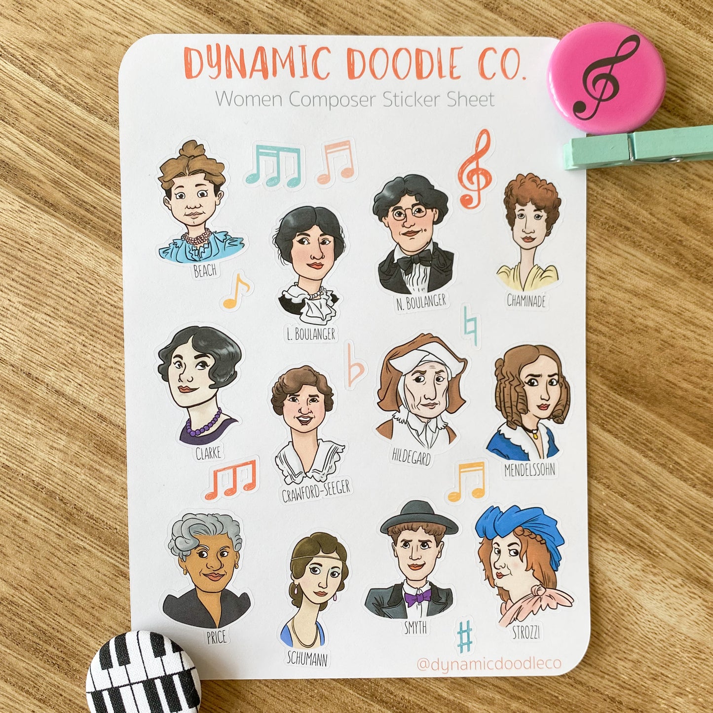 Composer Sticker Sheets