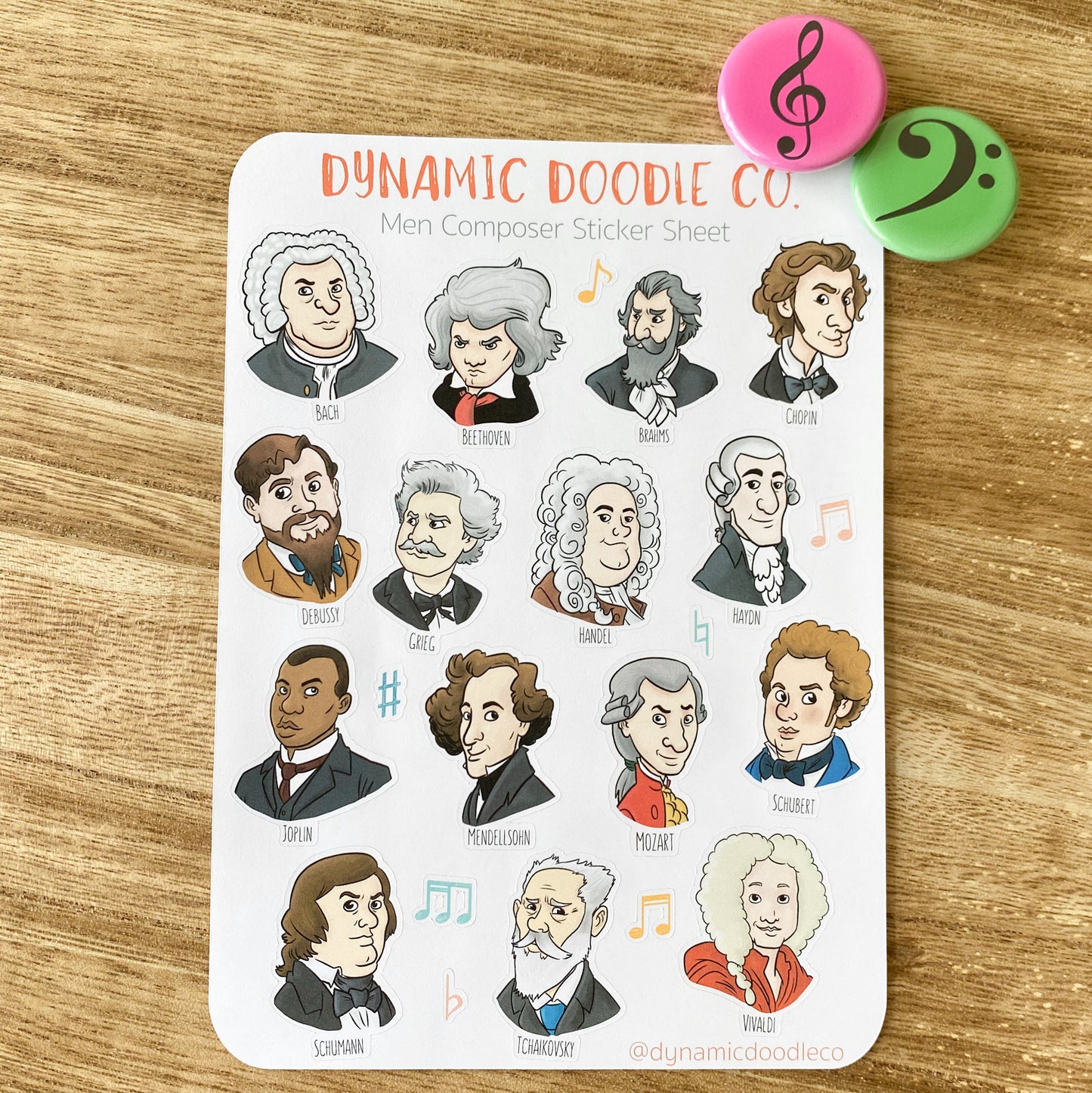 Composer Sticker Sheets