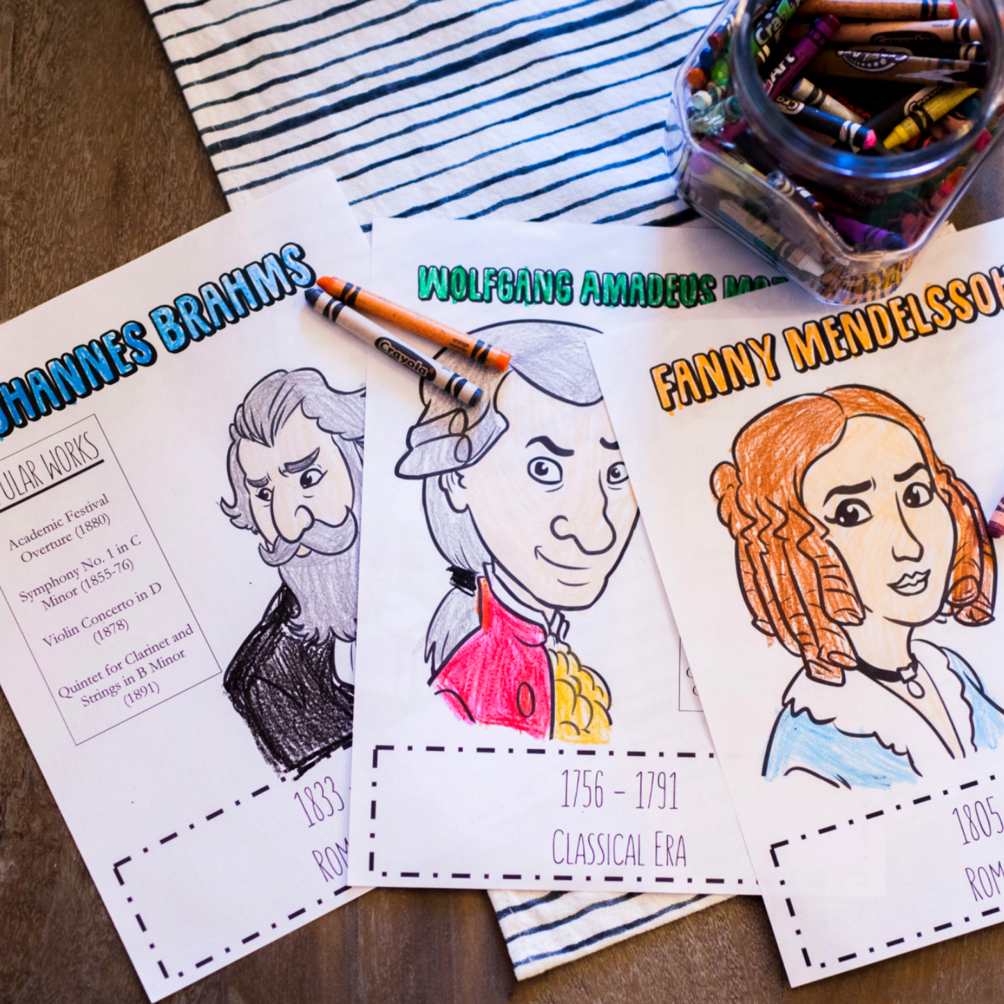 Composer Coloring Sheets