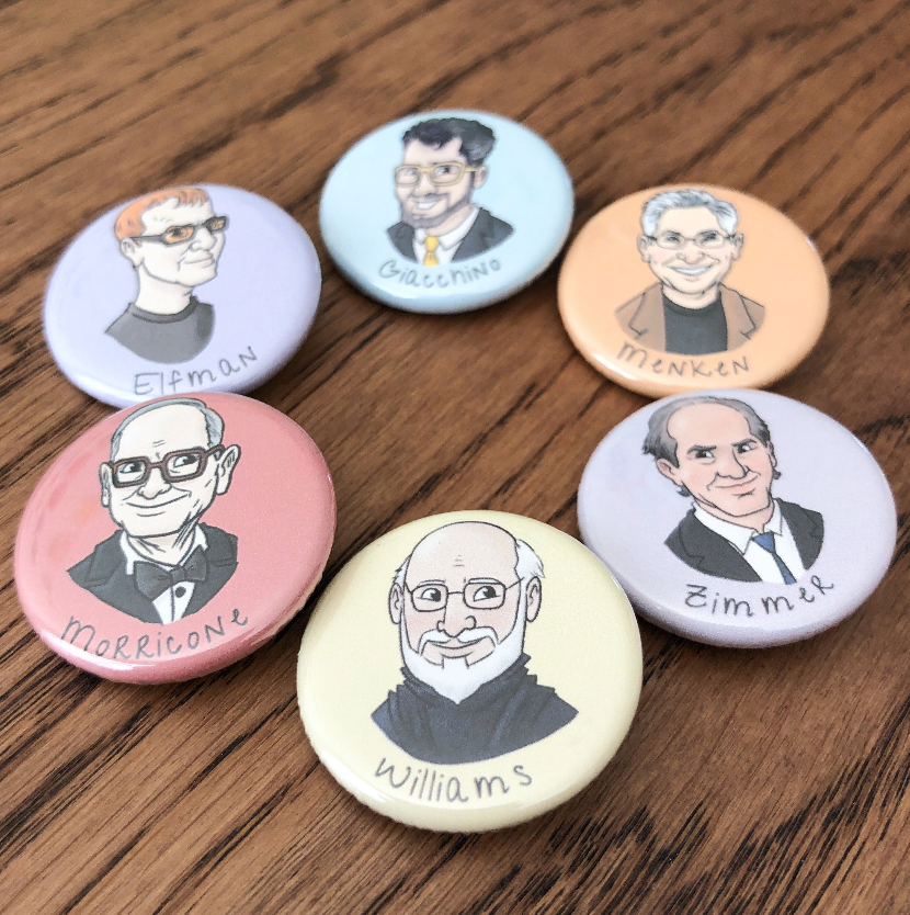 Film Composer Buttons - Set of 9