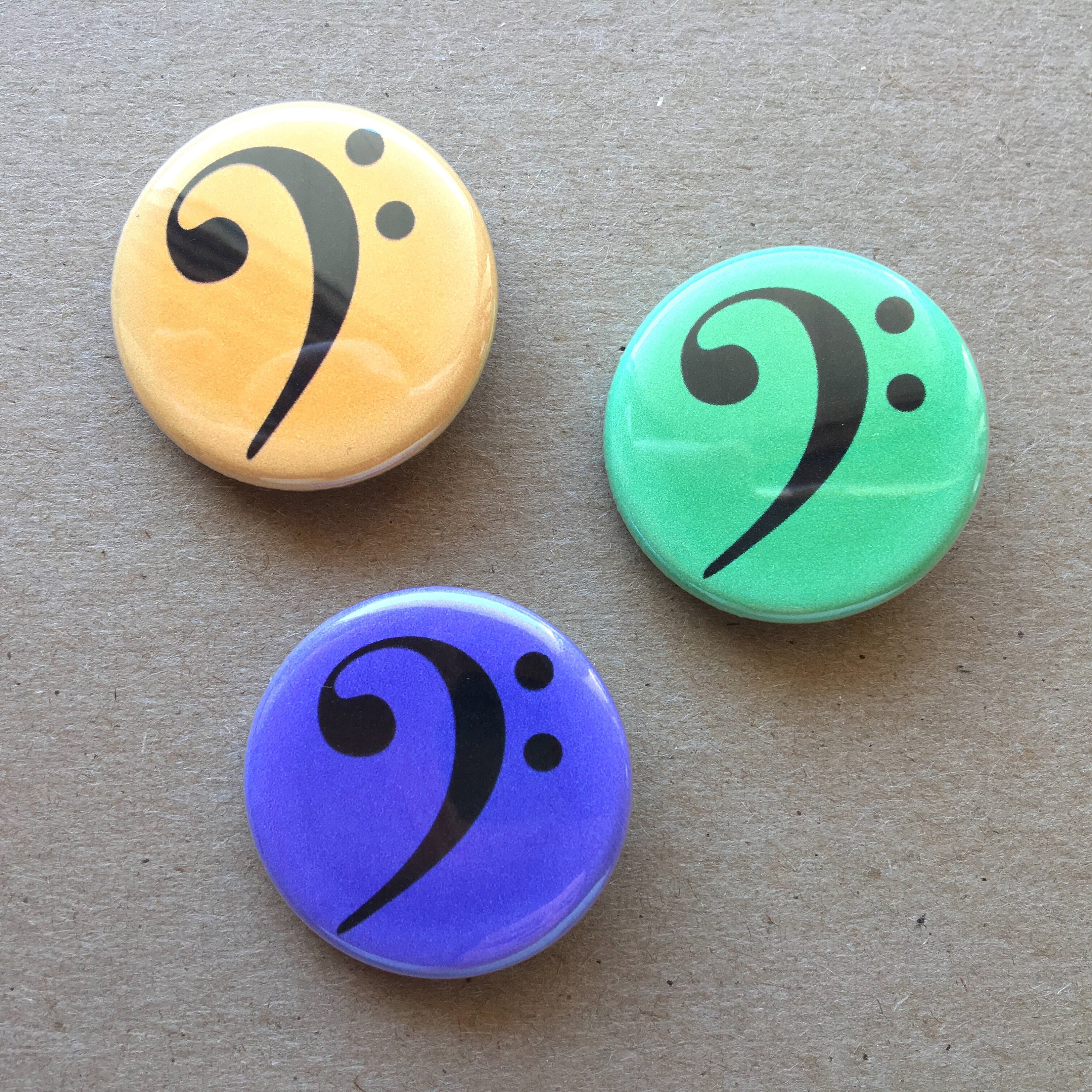 Bass Clef Buttons – Dynamic Doodle Co.