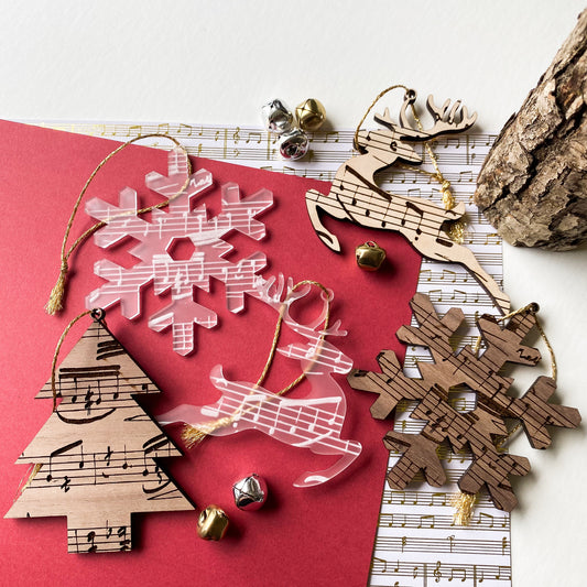 Engraved Music Christmas Ornaments