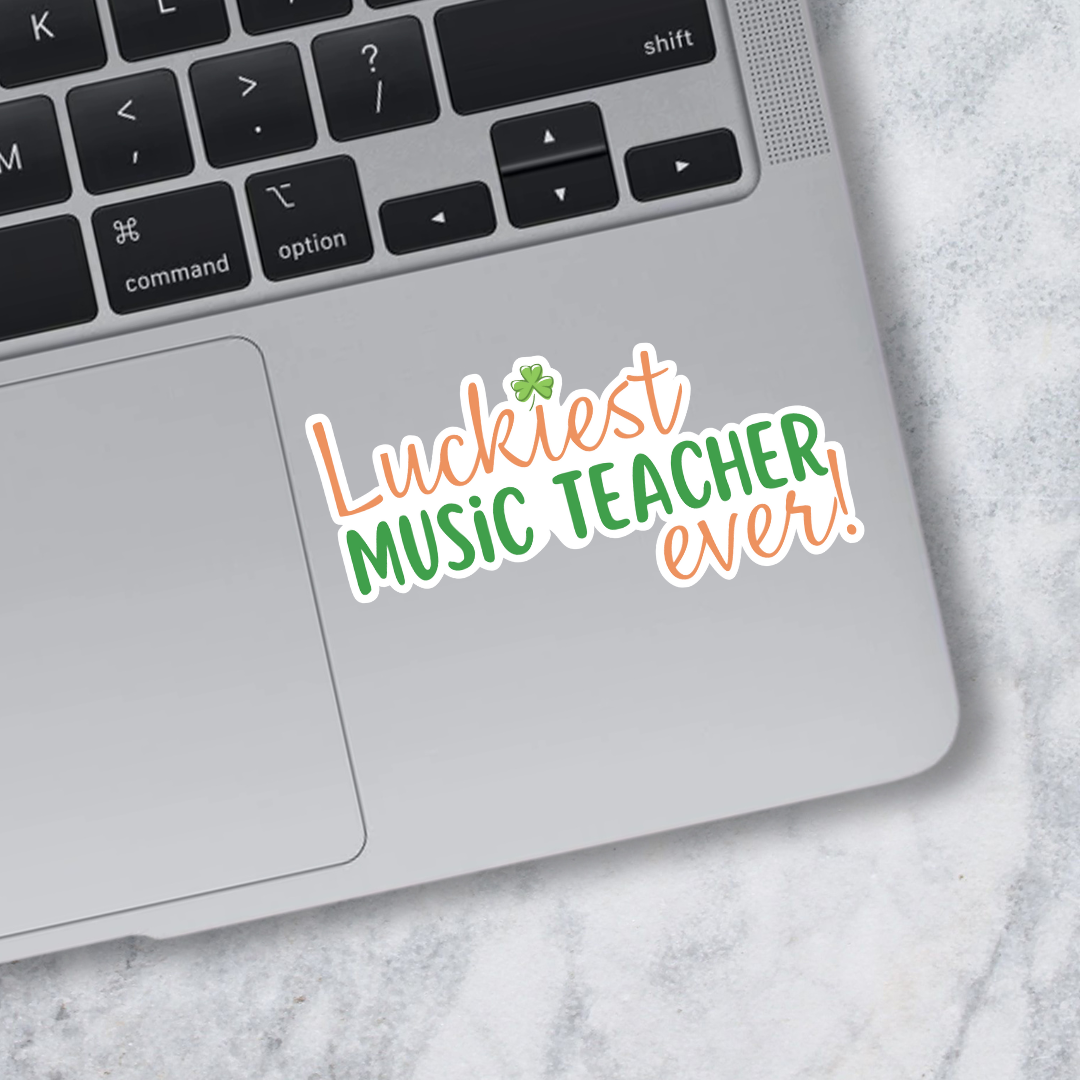 Lucky Music Teacher Sticker